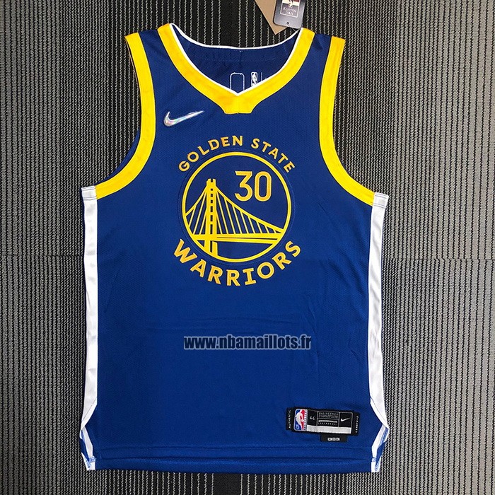 Maillot Golden State Warriors Stephen Curry NO 30 Icon Authentique Bleu